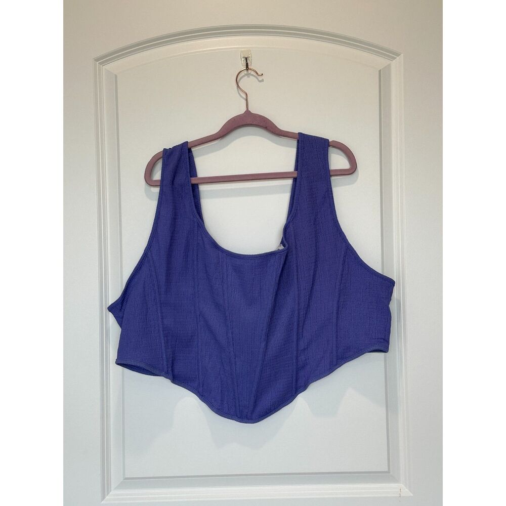 NWT Rebdolls Winnie Textured Corset Top Periwinkle Size 5X